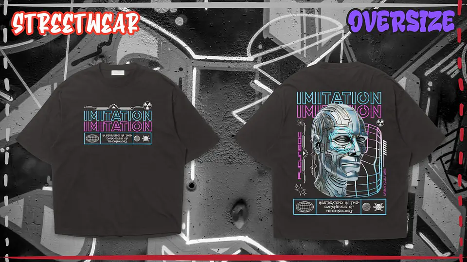 Street Wear Deep T-shirt front and back 11