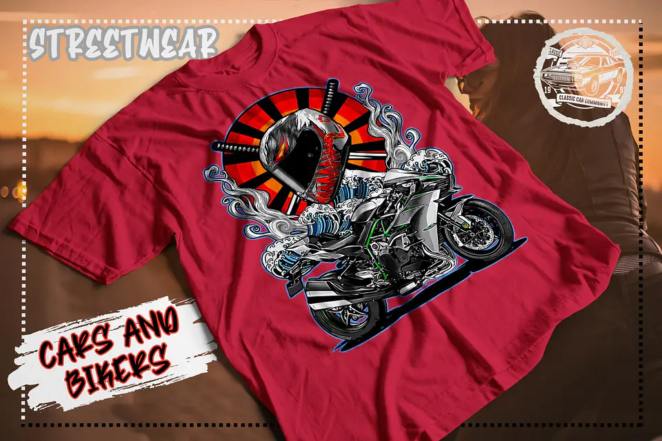 Camiseta de calle de coches y motos 1