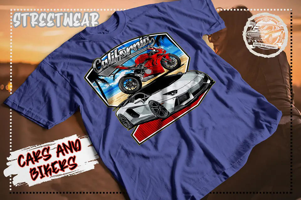 Camiseta de calle de coches y motos 13