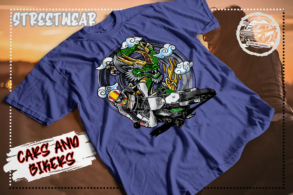Camiseta de calle de coches y motos 14
