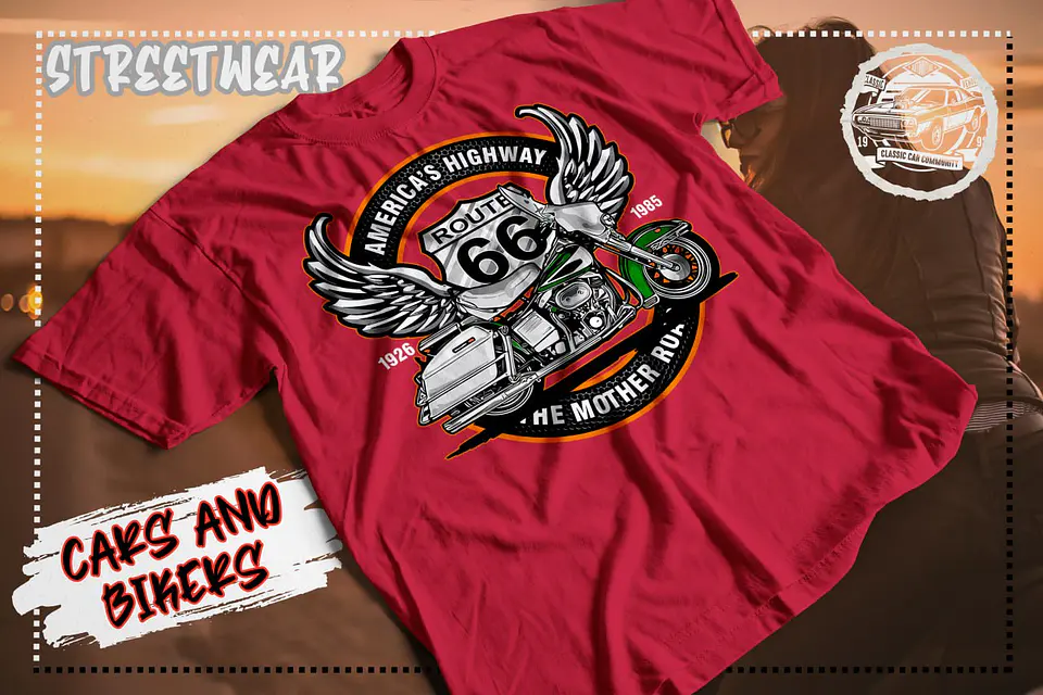 American Highway Motorbike T-Shirt 1