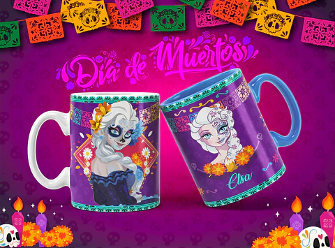 Caneca Halloween Personagens Caveira mexicana