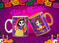 Caneca Halloween Personagens Caveira mexicana - Thumbnail 4