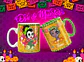 Caneca Halloween Personagens Caveira mexicana - Thumbnail 7