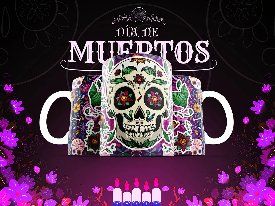 Canecas Caveiras Mexicanas 4
