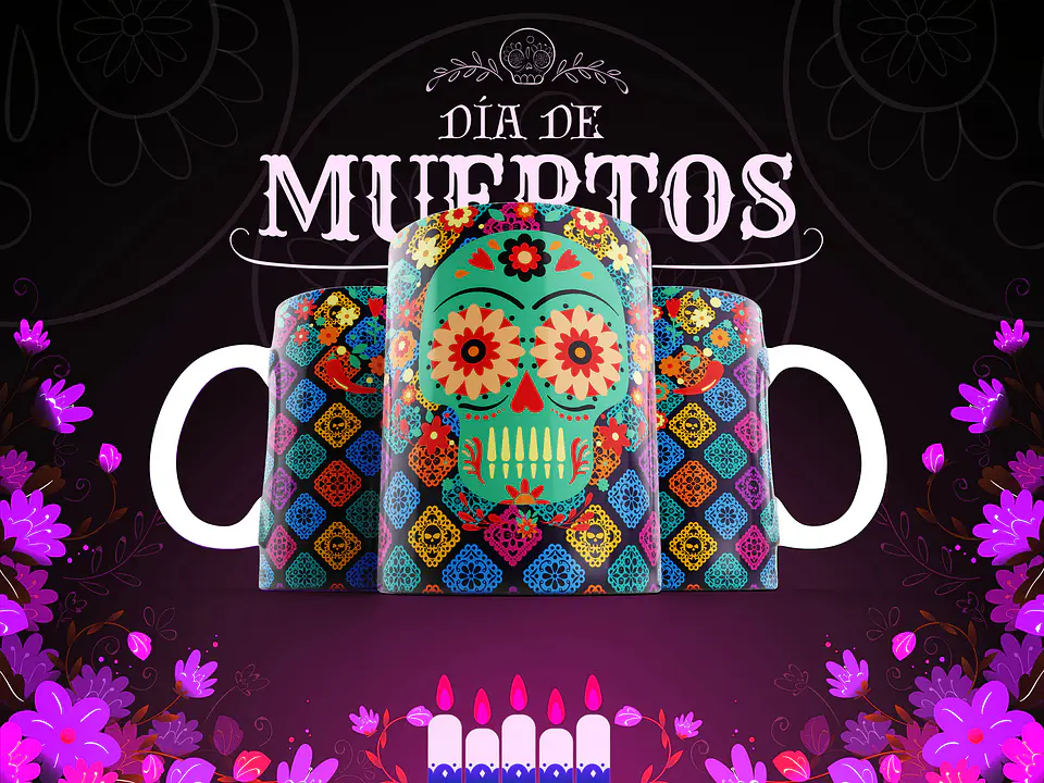 Canecas Caveiras Mexicanas 5