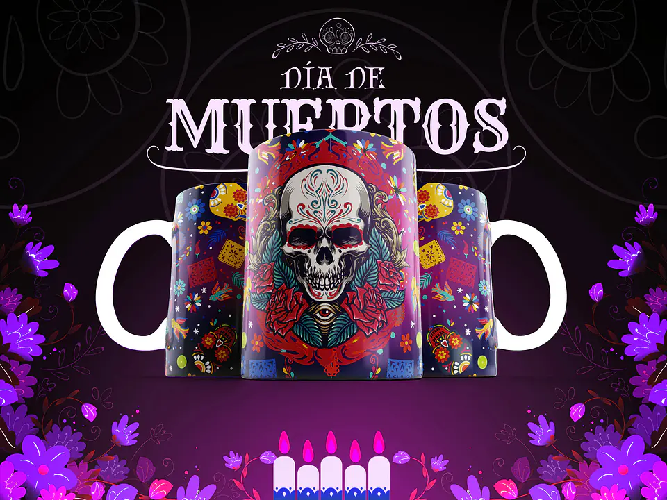 Canecas Caveiras Mexicanas 8