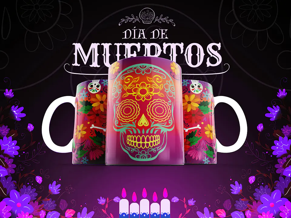Canecas Caveiras Mexicanas 12
