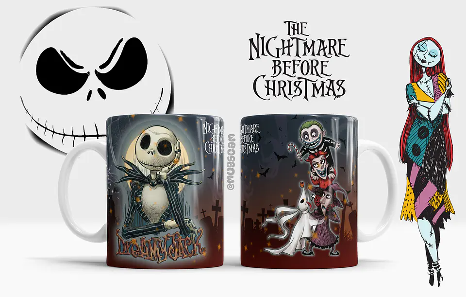 Canecas o estranho mundo de jack Halloween 6