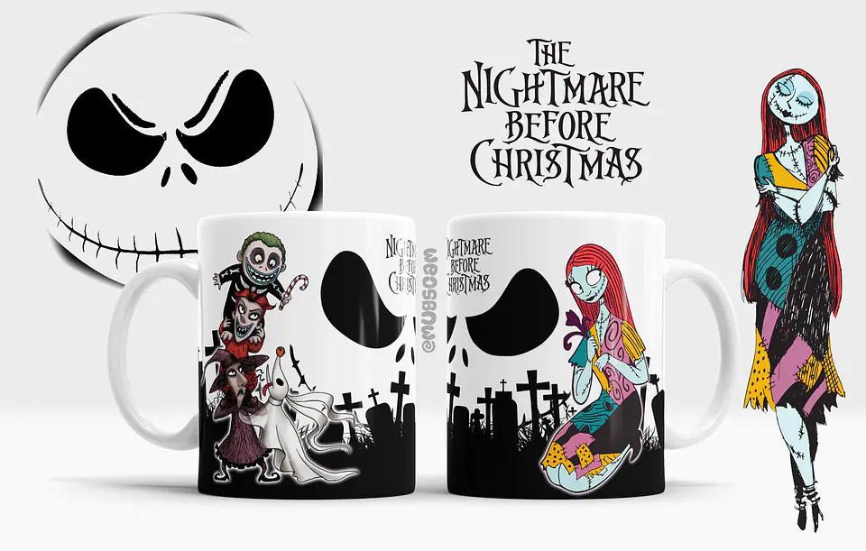 Canecas o estranho mundo de jack Halloween 8
