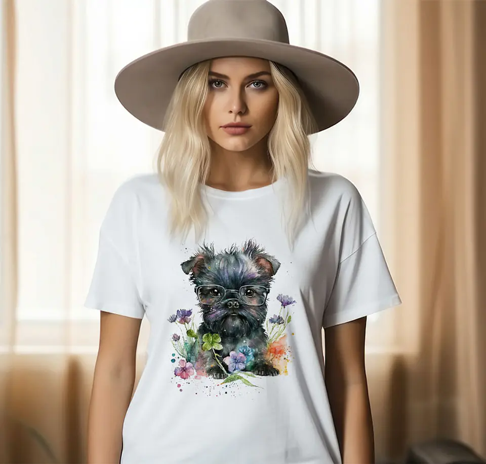 T-shirt de Cães Flores 14