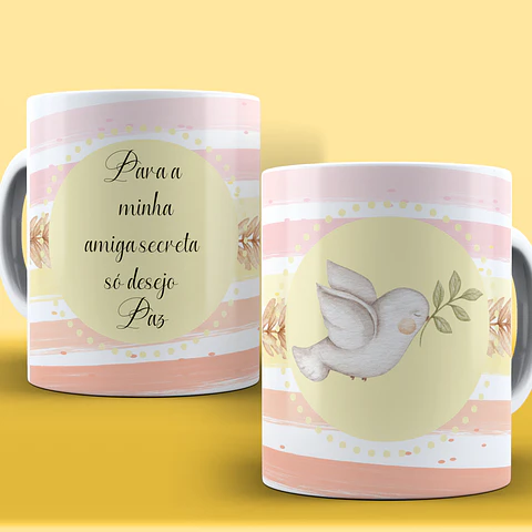 Caneca Amigo Secreto Personagens