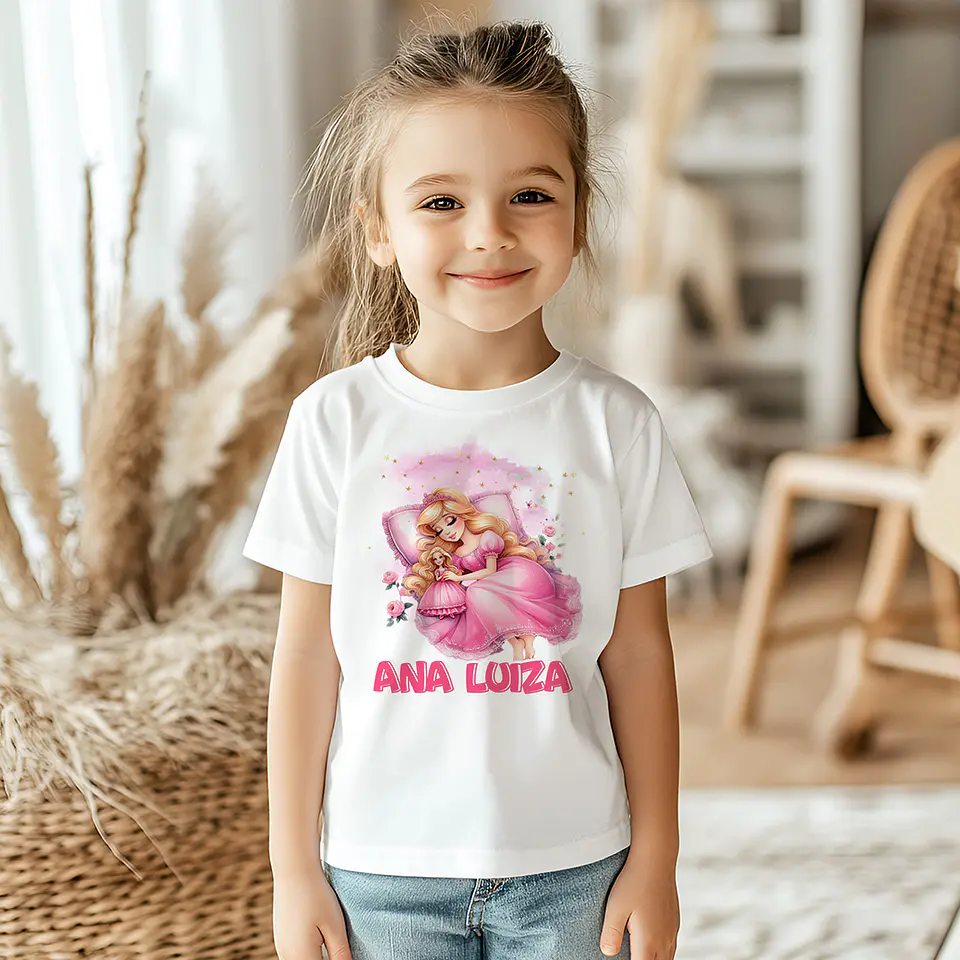 T-shirt Infantil Personagens Princesas Menina 1