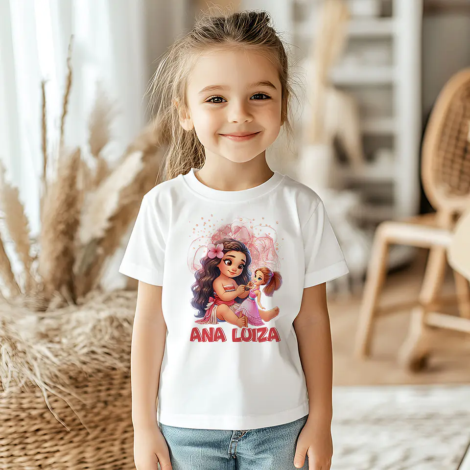 T-shirt Infantil Personagens Princesas Menina 7