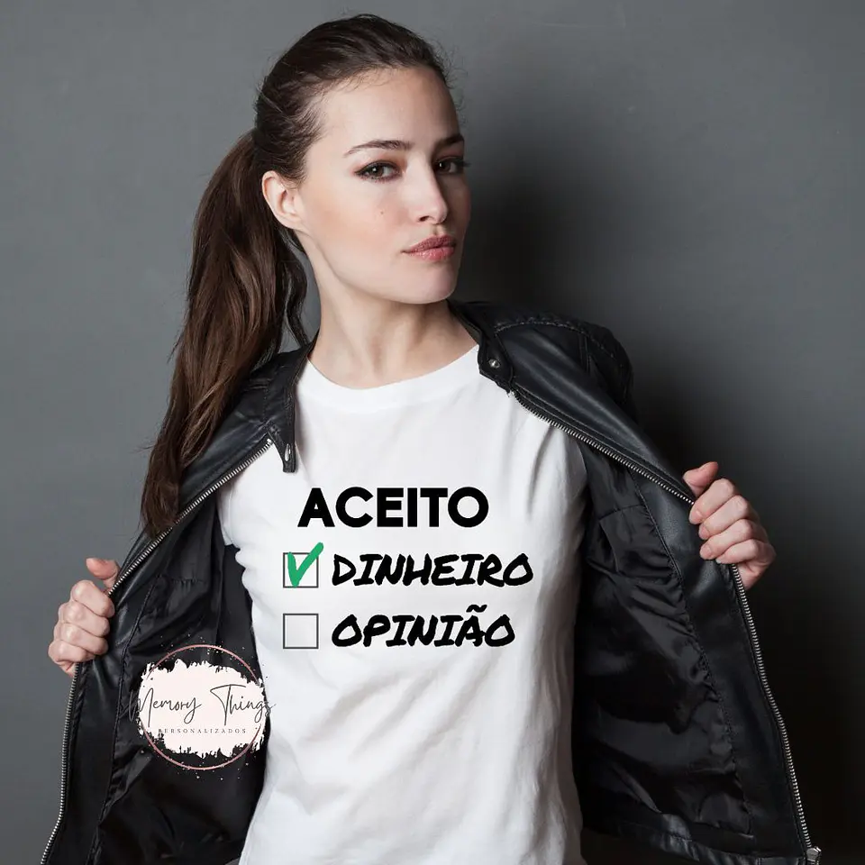 T-shirt Aceito dinheiro  1
