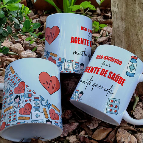 Caneca Profissões Agente de Saúde