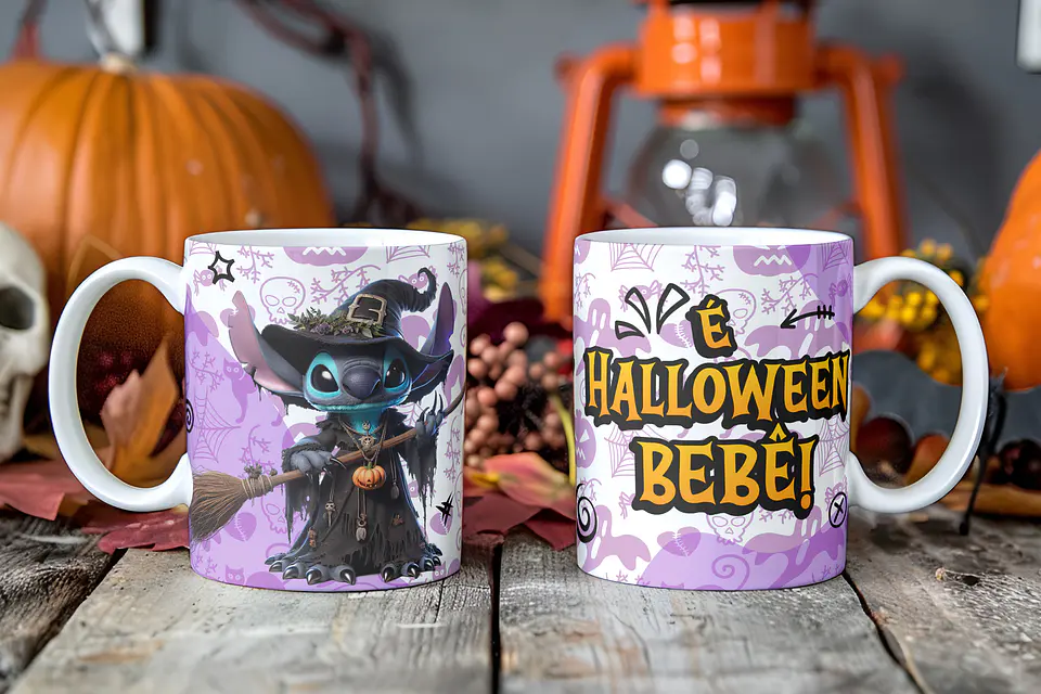 Canecas do stitch de halloween 1