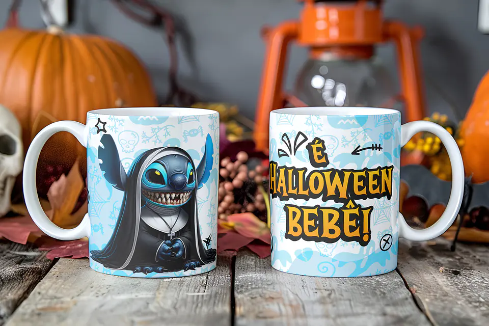 Canecas do stitch de halloween 7