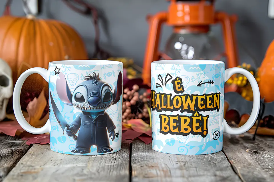 Canecas do stitch de halloween 8