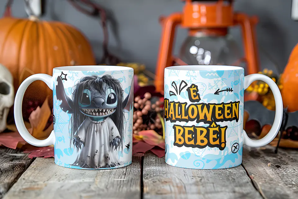 Canecas do stitch de halloween 11