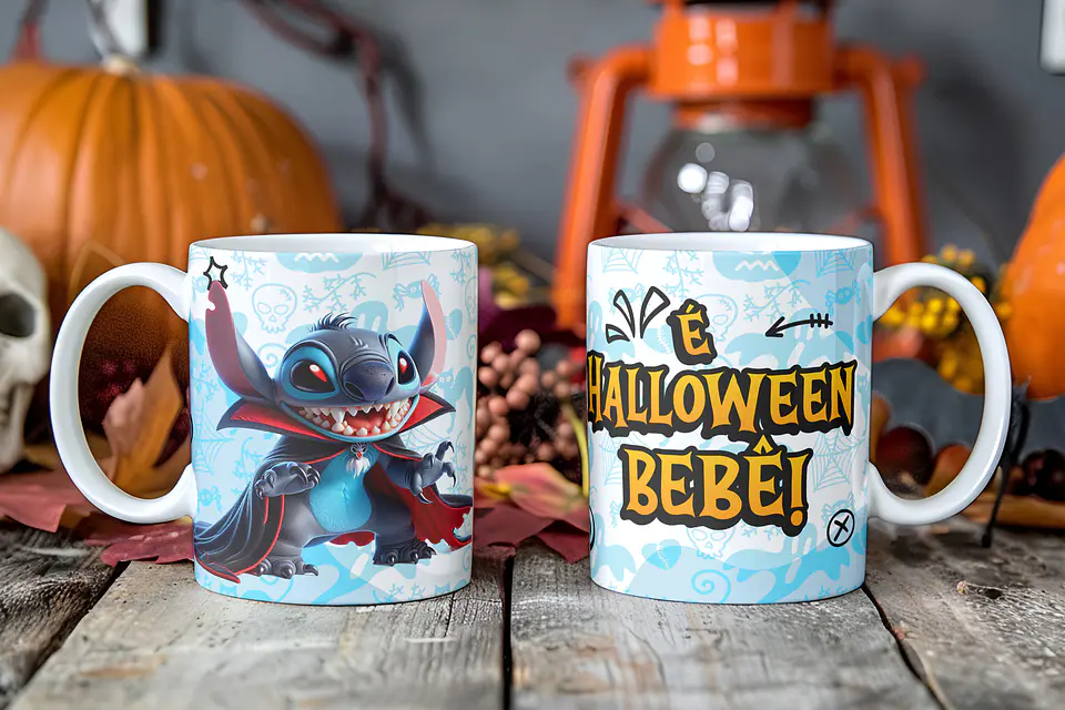 Canecas do stitch de halloween 12