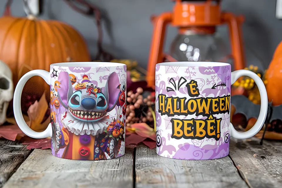 Canecas do stitch de halloween 17