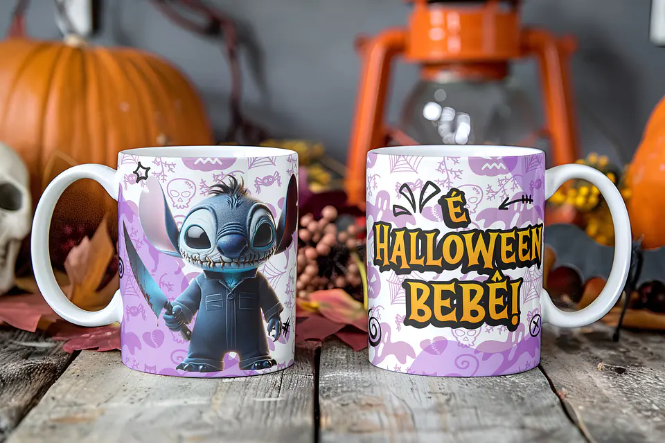 Canecas do stitch de halloween 19