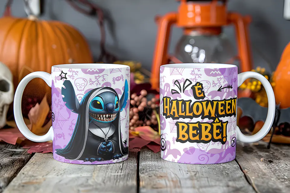 Canecas do stitch de halloween 20