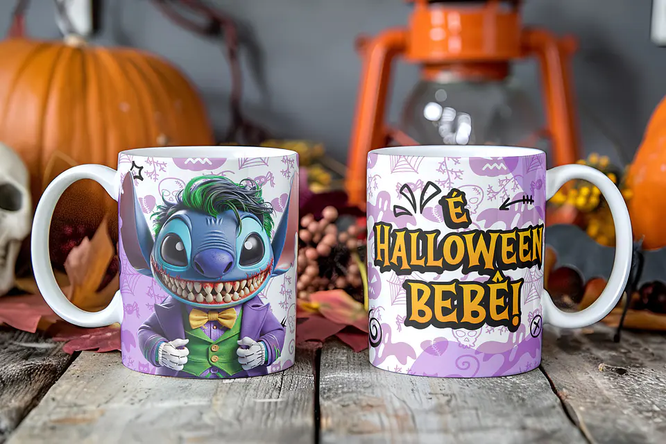 Canecas do stitch de halloween 23