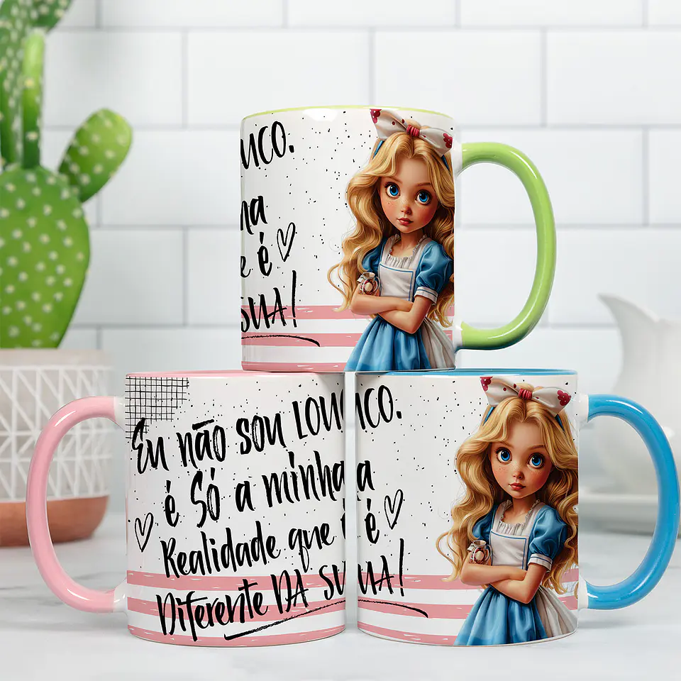 Caneca Frases Alice no País das Maravilhas 3