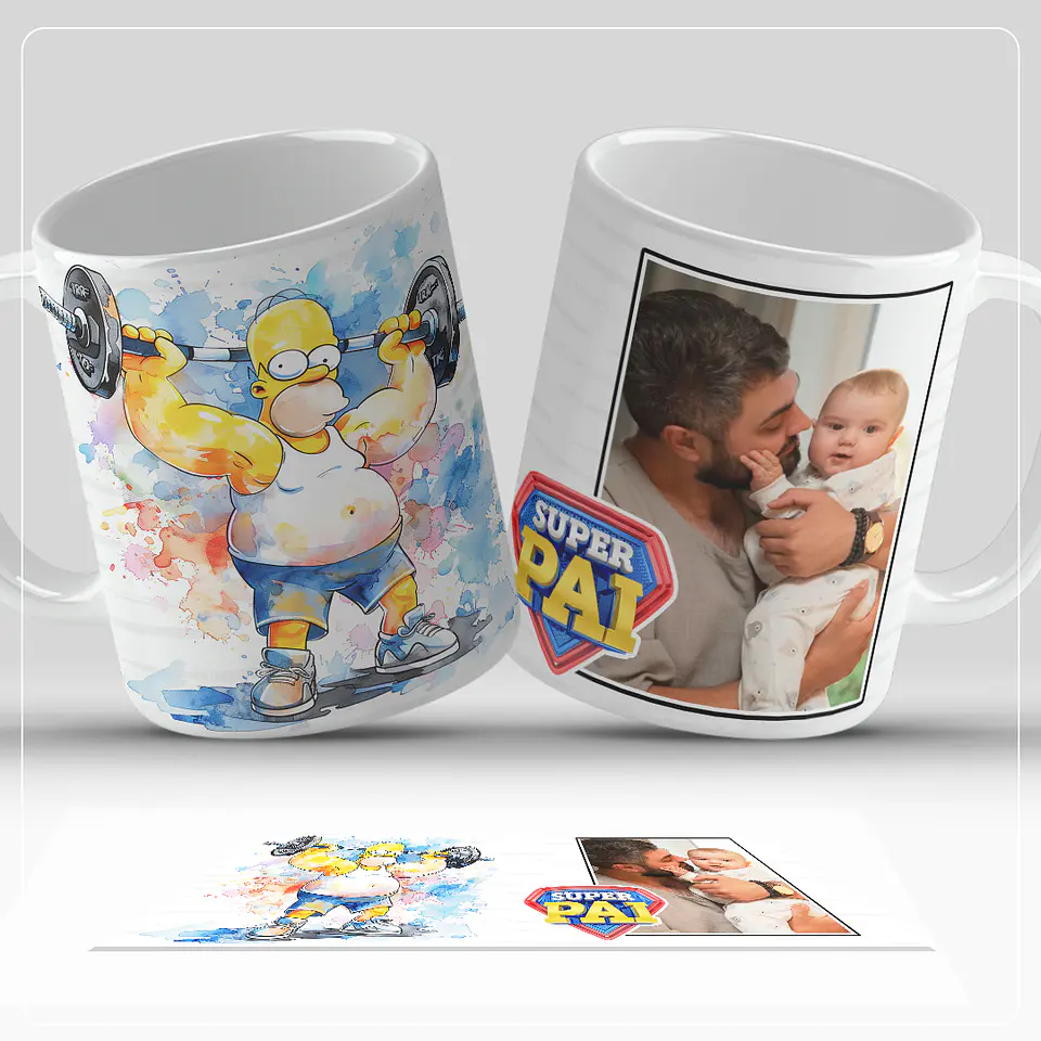 Caneca SUPER Pai aquarela 8