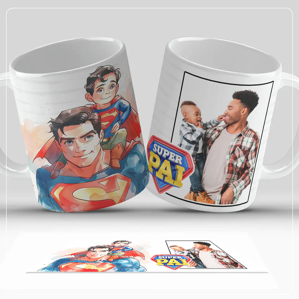 Caneca SUPER Pai aquarela 2