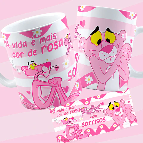 Caneca Pantera Cor de Rosa