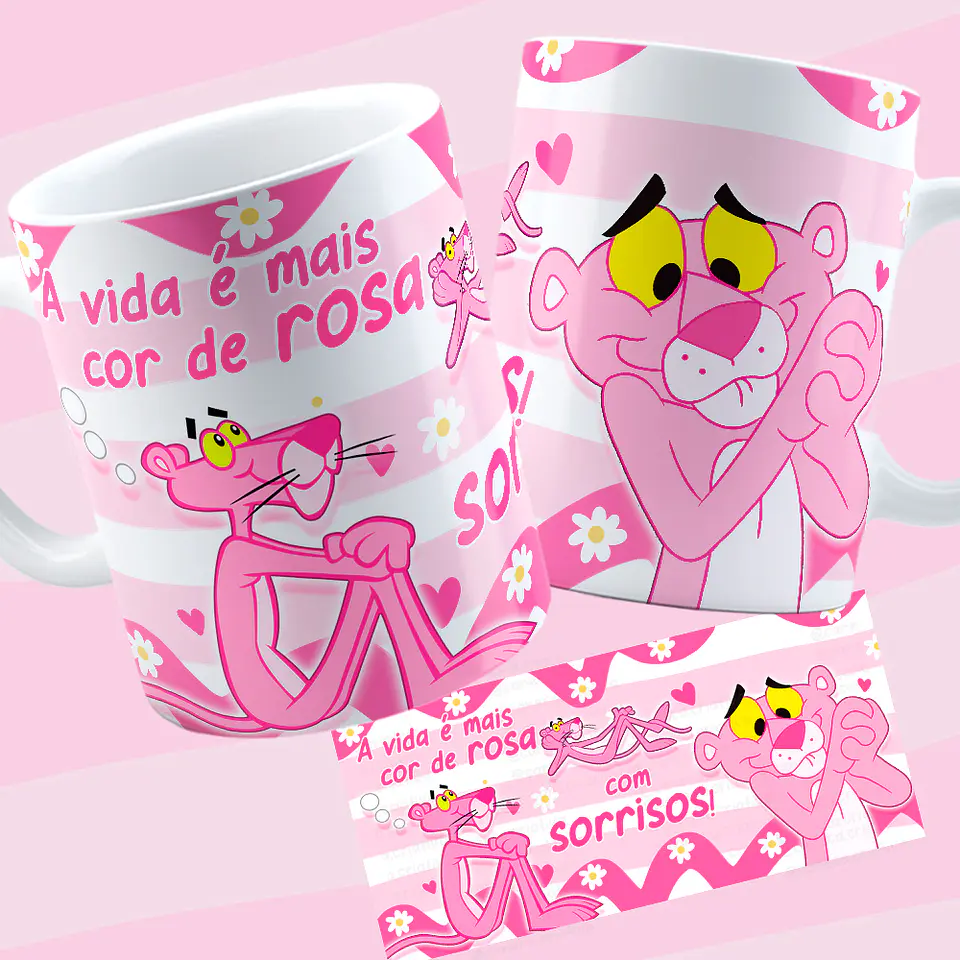 Caneca Pantera Cor de Rosa 1