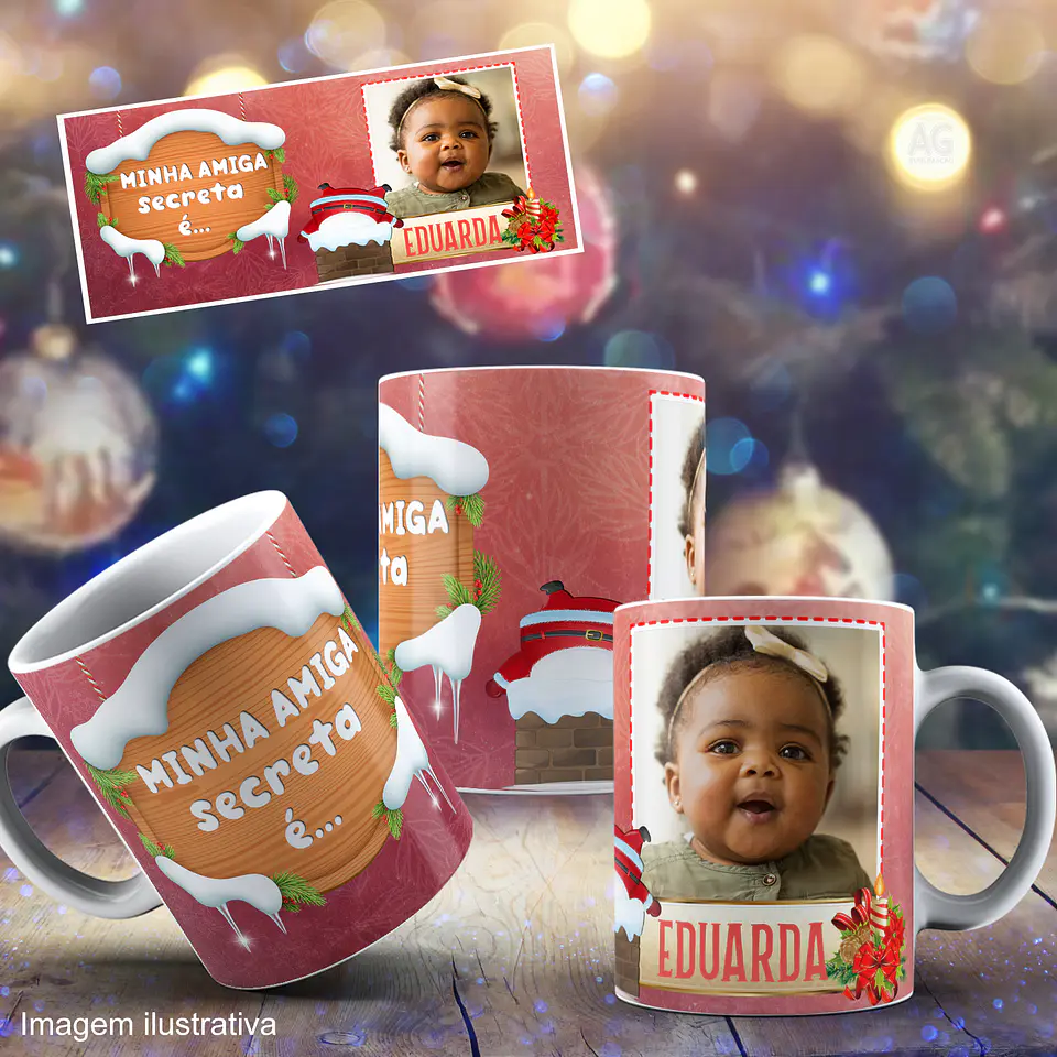Caneca Personalizada Natal Com foto 16