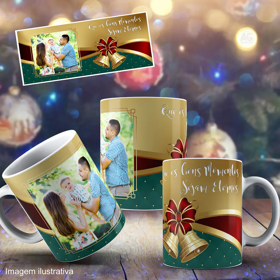 Caneca Personalizada Natal Com foto 24