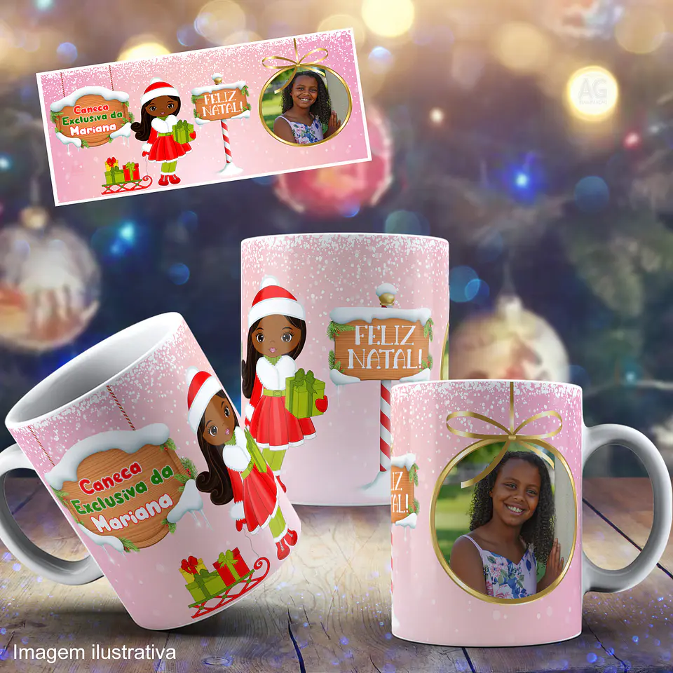 Caneca Personalizada Natal Com foto 26