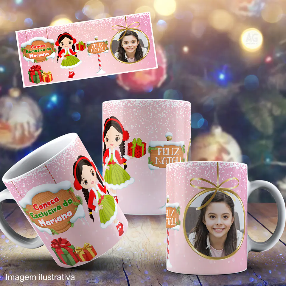 Caneca Personalizada Natal Com foto 29