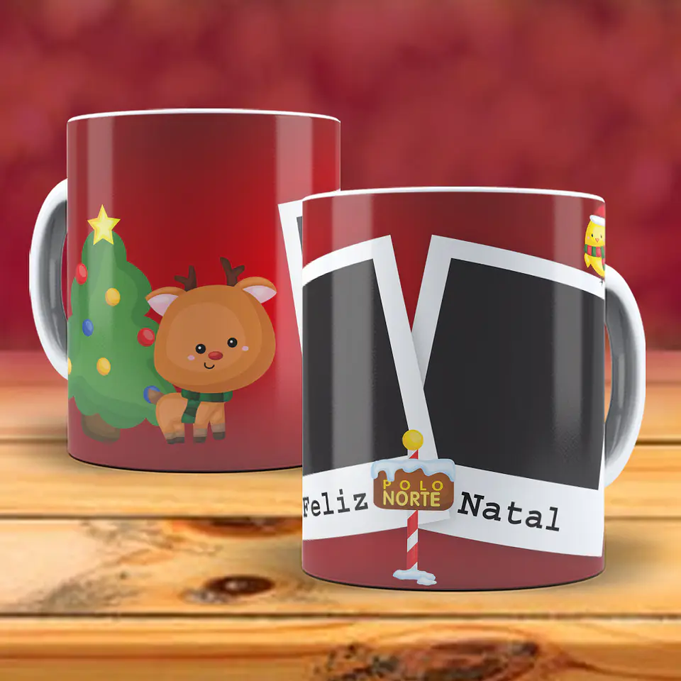 Caneca natal com duas fotos 4