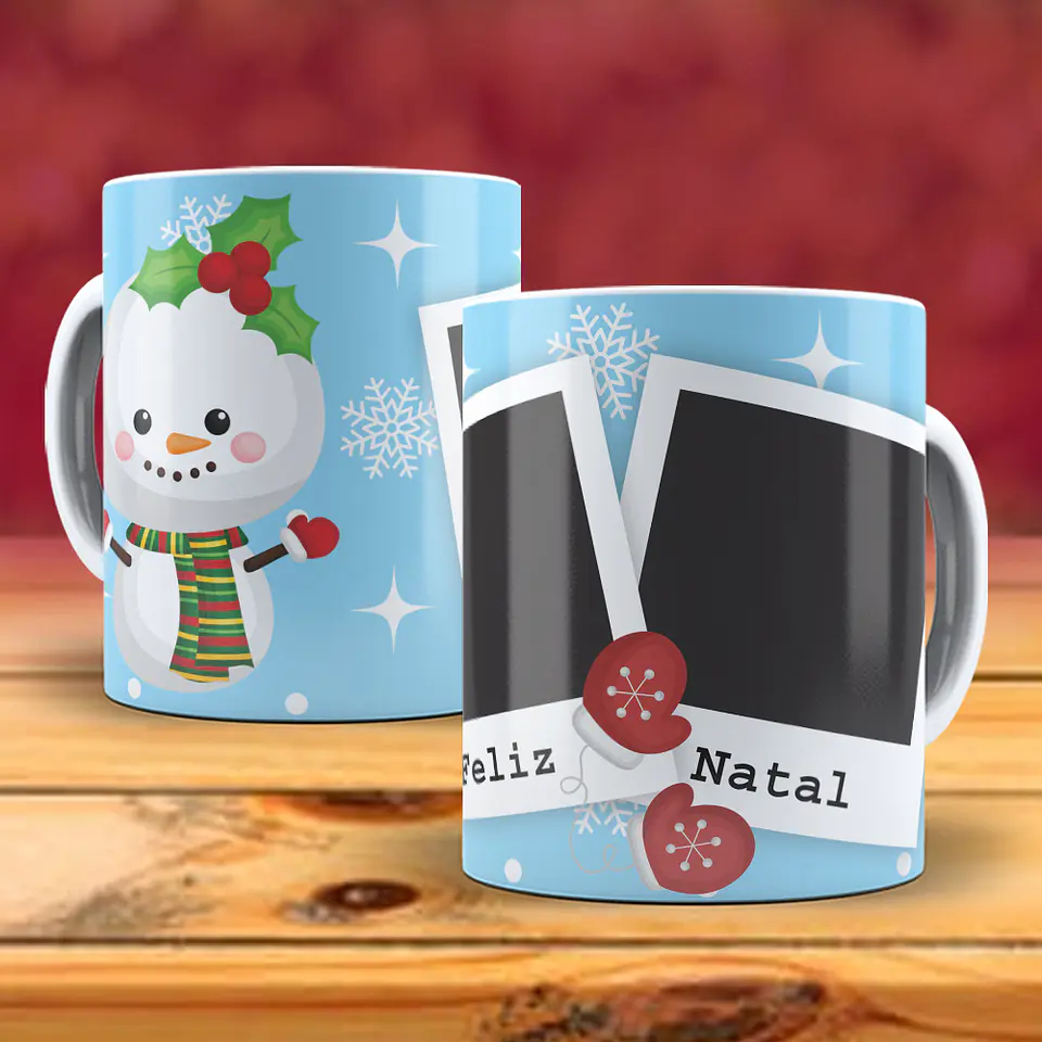 Caneca natal com duas fotos 20