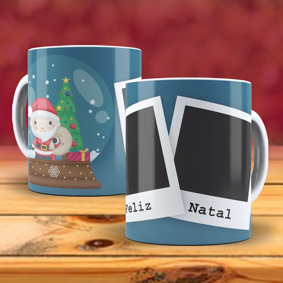 Caneca natal com duas fotos 26