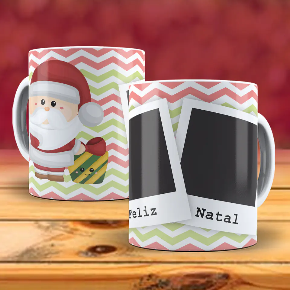 Caneca natal com duas fotos 28