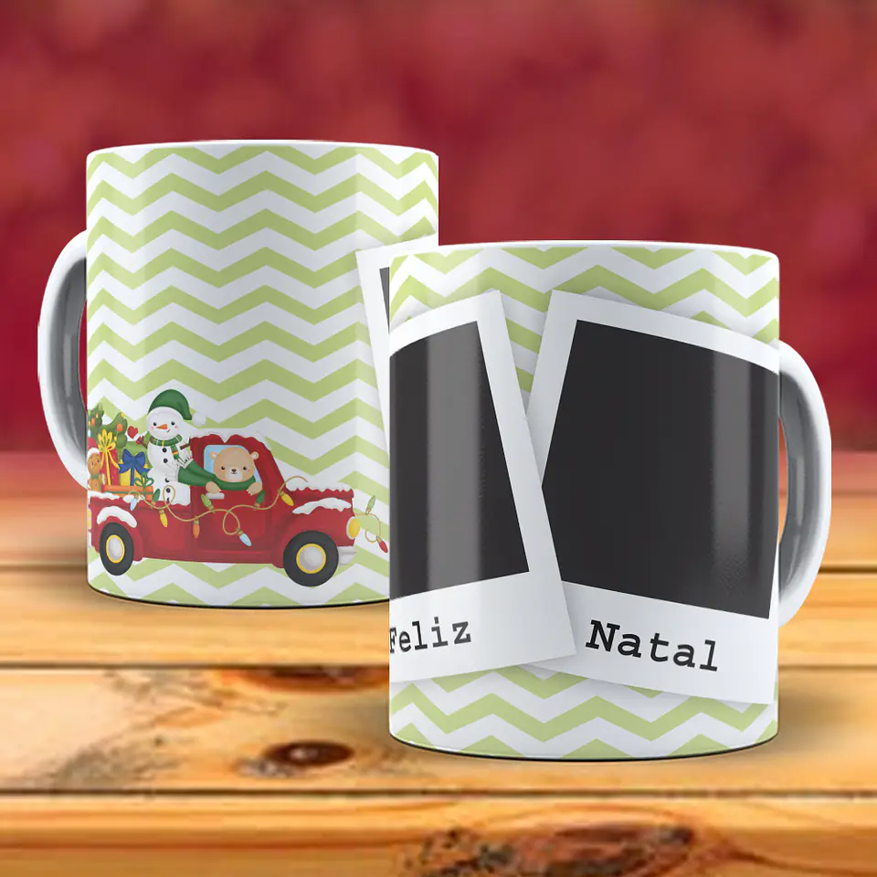 Caneca natal com duas fotos 31