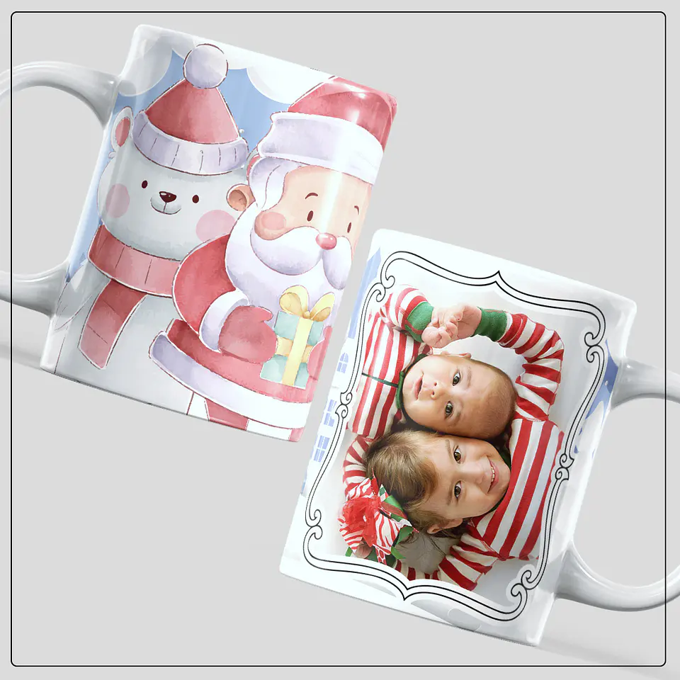 Caneca Natal Pai Natal com Foto 2