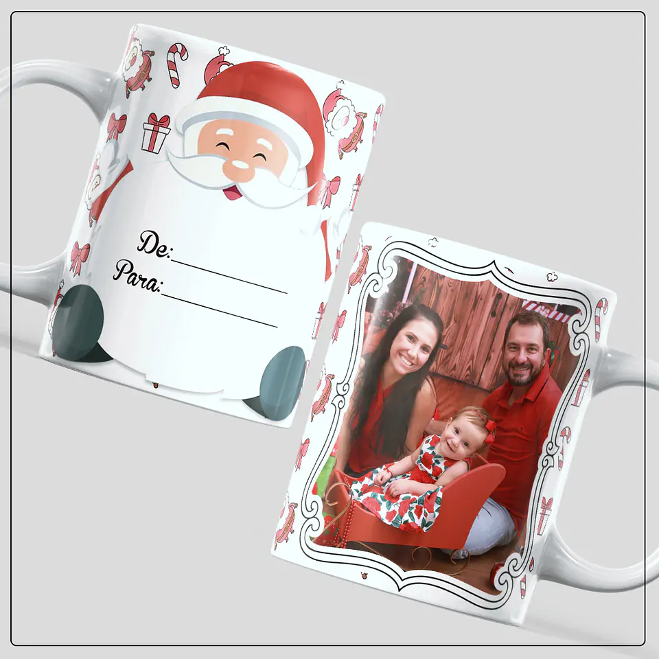 Caneca Natal Pai Natal com Foto 5