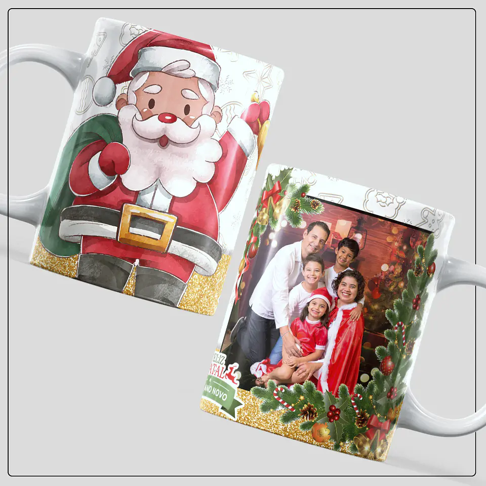 Caneca Natal Pai Natal com Foto 6
