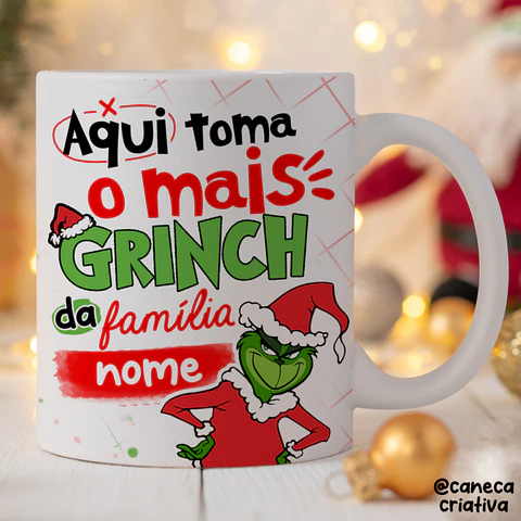 Caneca Natal Grinch Debochado