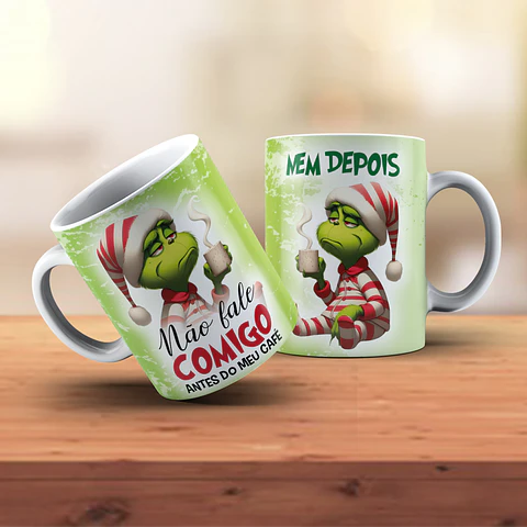 Caneca Natal Grinch Sarcástico