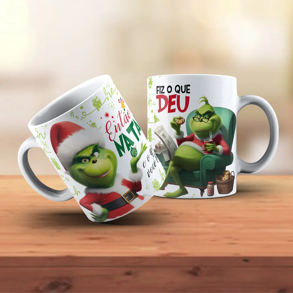 Caneca Natal Grinch Sarcástico 3