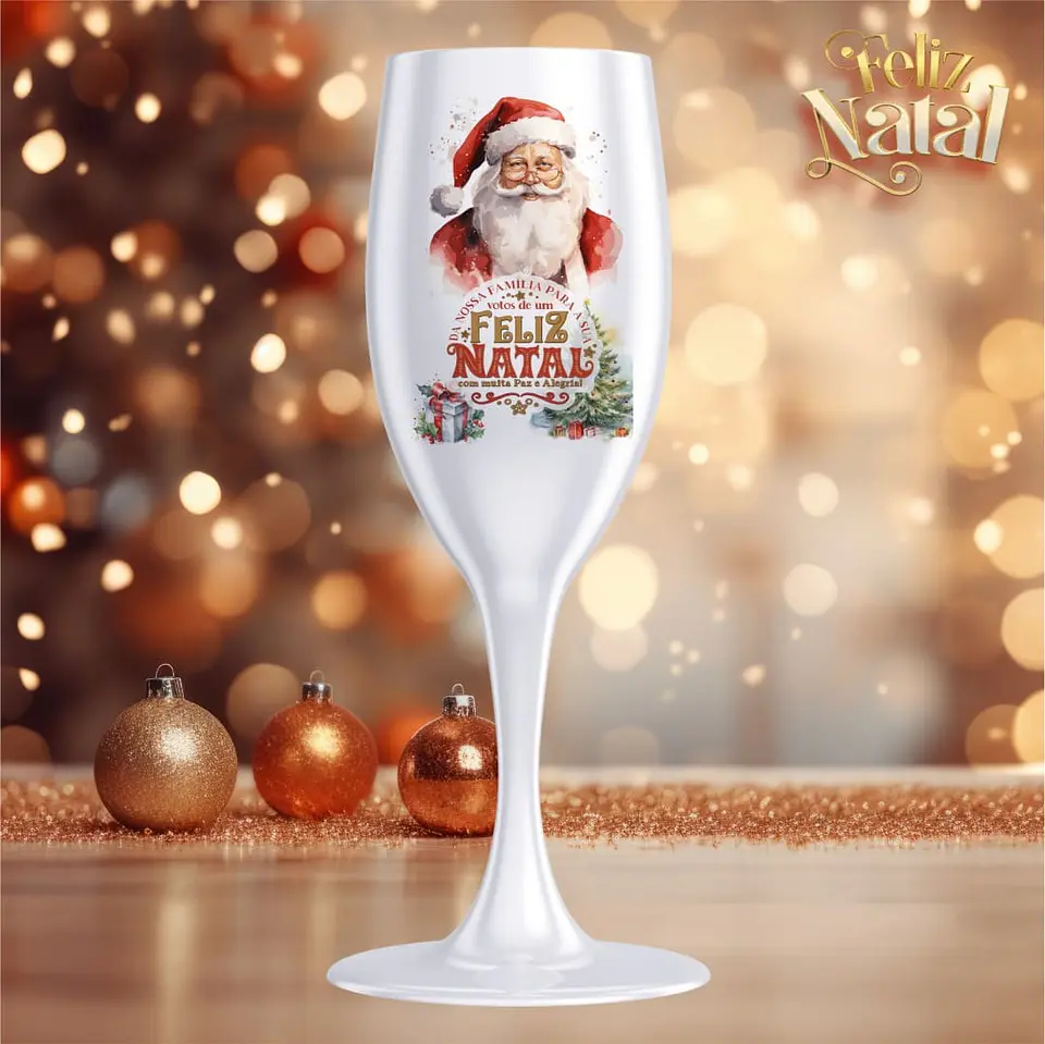 Taças de Natal Champagne em Vidro 2